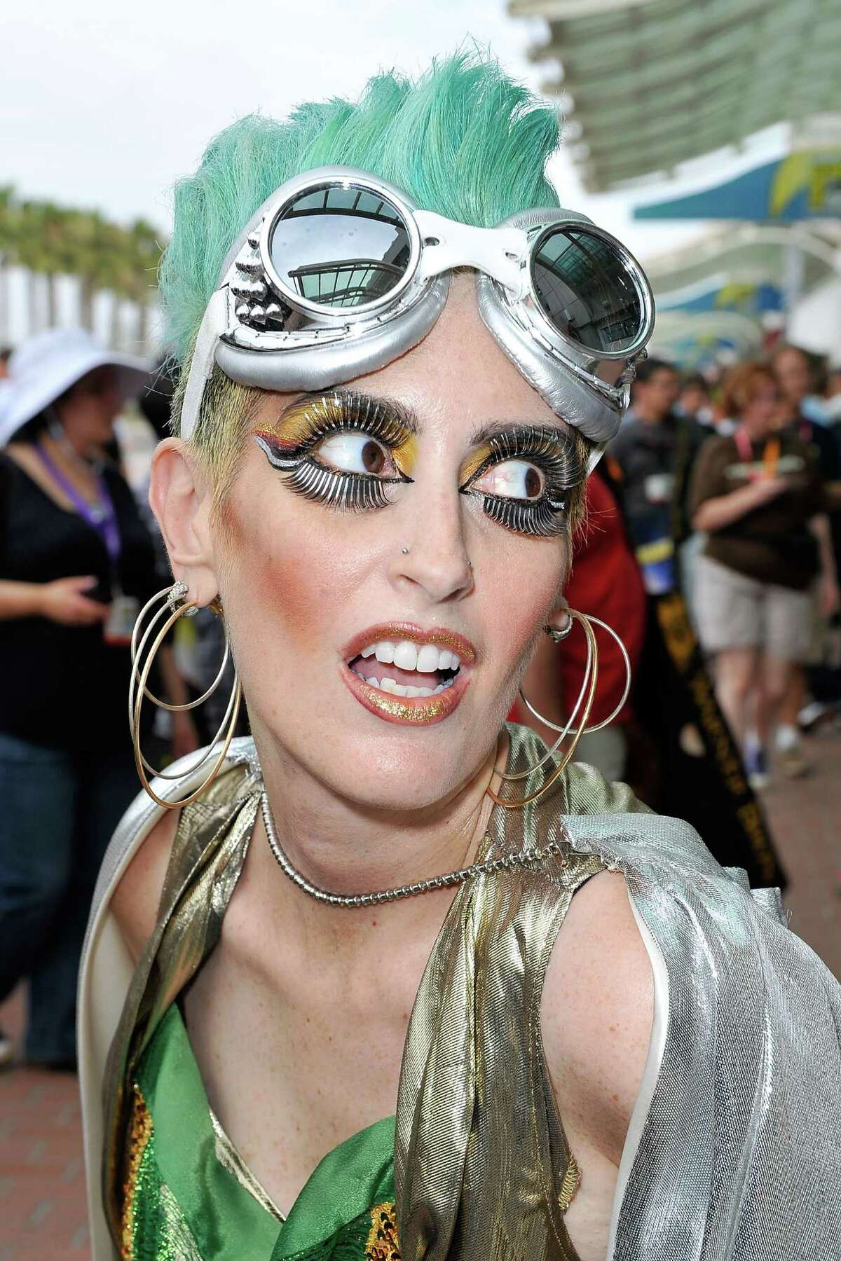 Attendees arrive at the 2012 Comic-Con at the San Diego Convention Center.