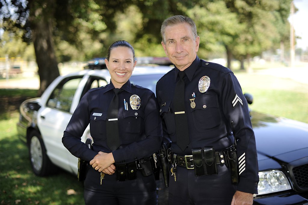 On Wednesday, Officer Jamie Carganilla, 29, joined her father, Officer Pat ...