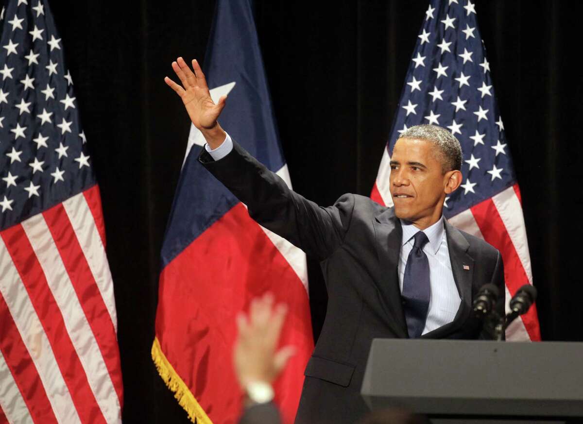 President Barack Obama speaks at a fund raiser in San Antonio, TX, at the Henry B. Gonzalez Convention Center, July 17, 2012.