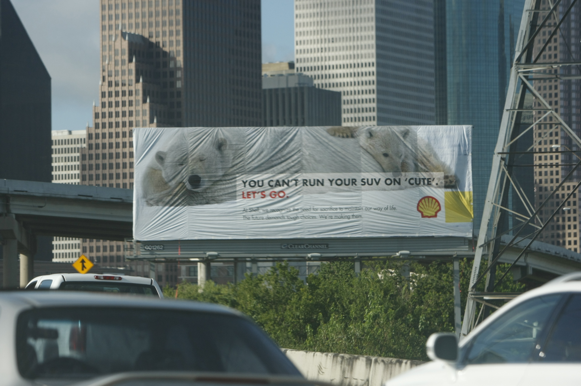 Greenpeace unveils billboard in Texas that spoofs Shell ad