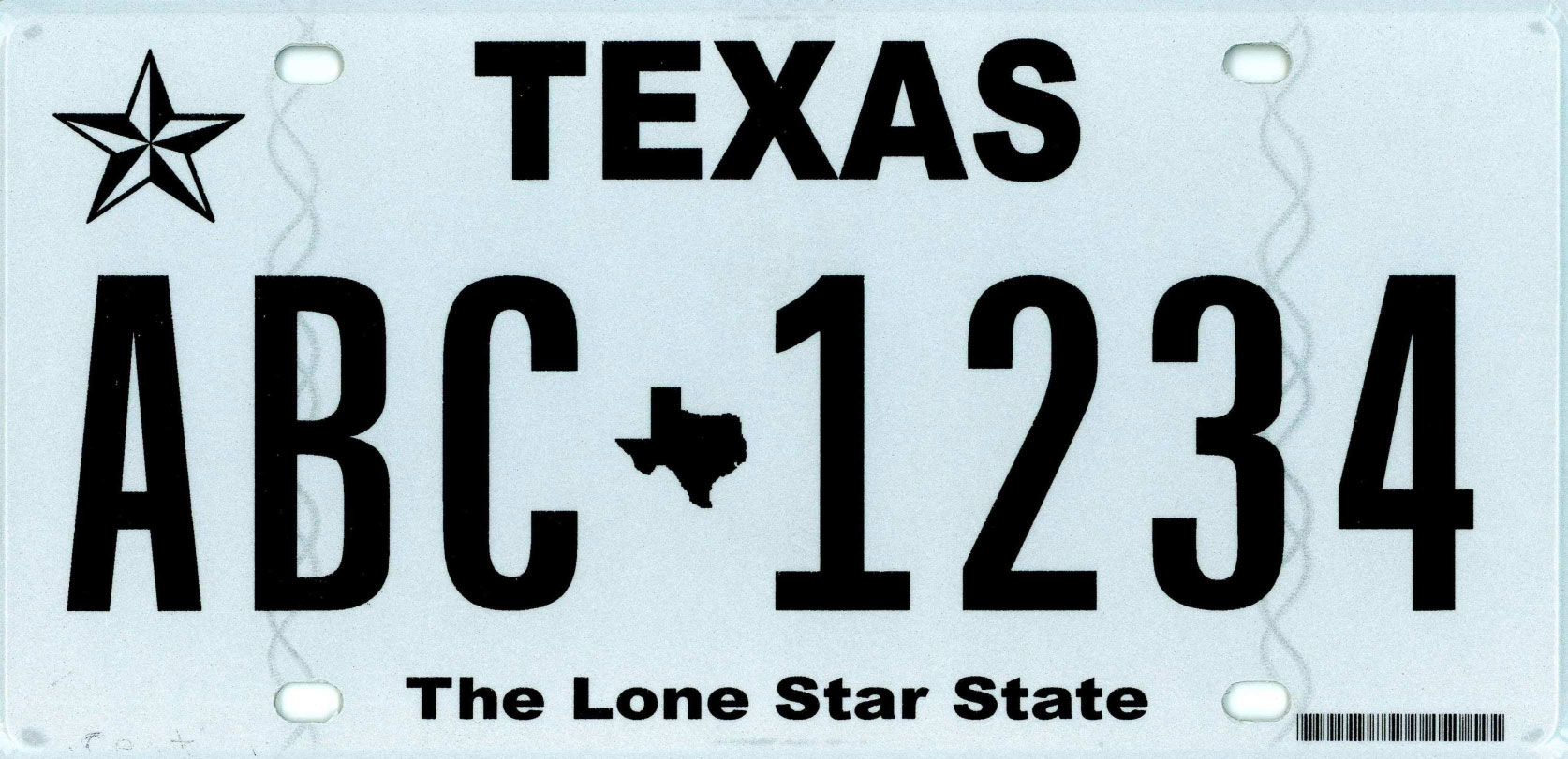 Texas License Plate Template