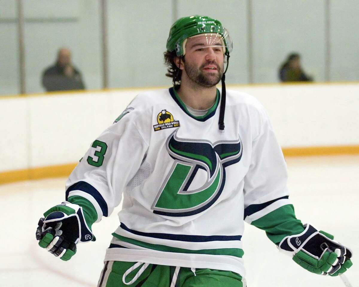 Jay Meloff is a former player for the Danbury Whalers Hockey team. Photo credit: Bill Thebert
