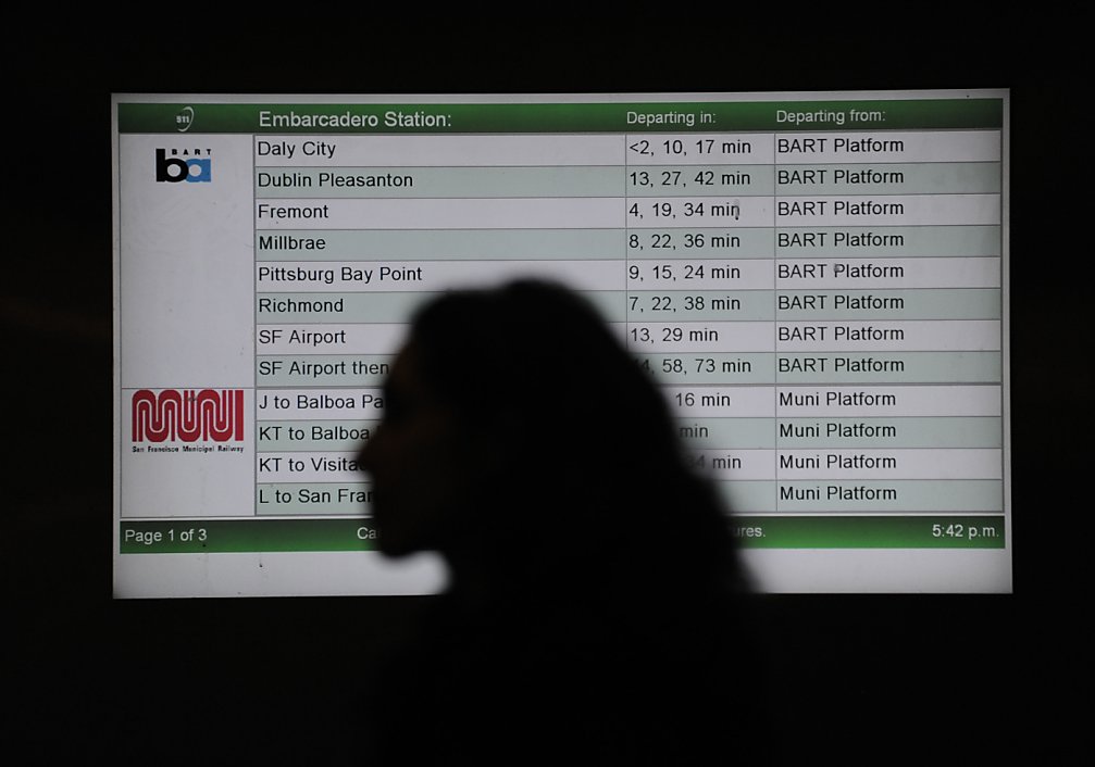 BART real-time departure screens coming