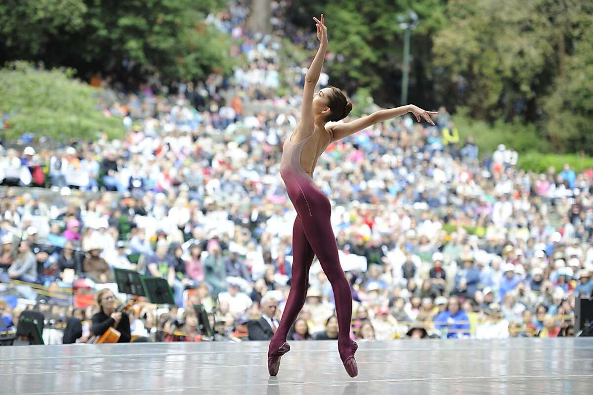 Jeanette Kakareka performs Thatcher's Spinae at Stern Grove on Sunday, July 29, 2012 in San Francisco, Calif.