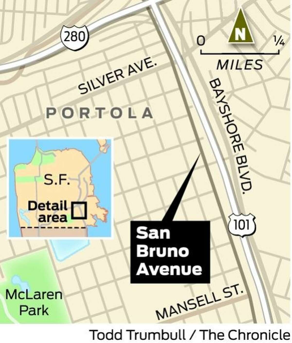 San Bruno Avenue, Portola district, S.F.