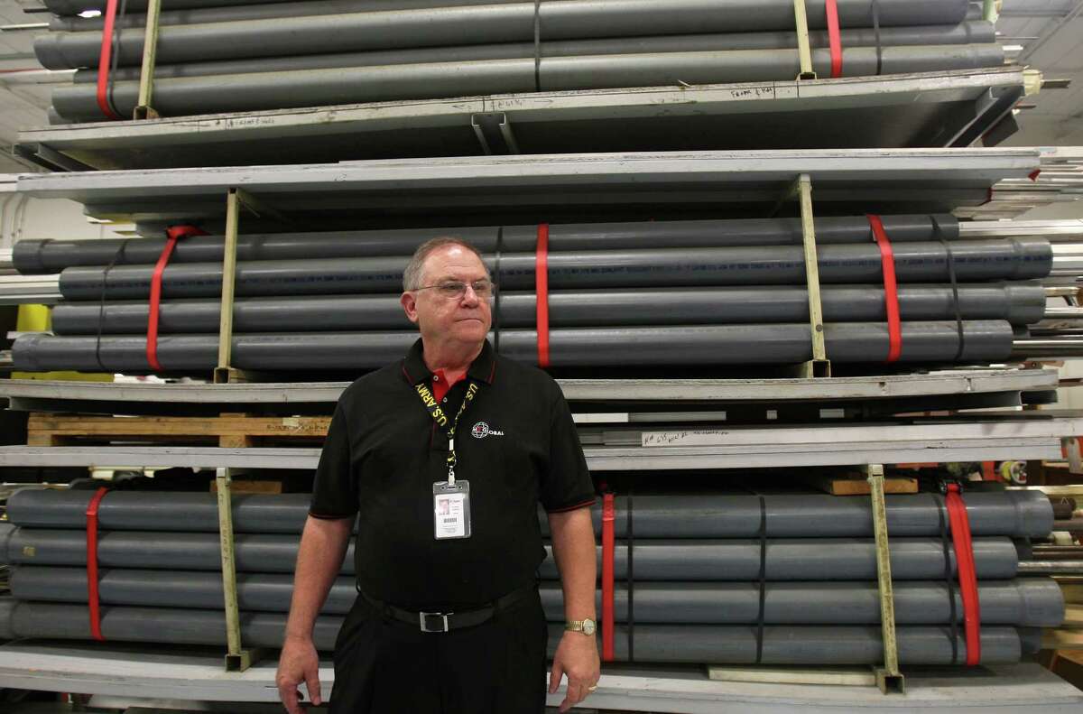 Douglas Calberg, CEO and founder of M2 Global Technology, in his manufacturing firm Thursday July 26, 2012. The firm won an award as a top growing company by the Texas Workforce Commission and the North Chamber gave Carlberg an honor last week.