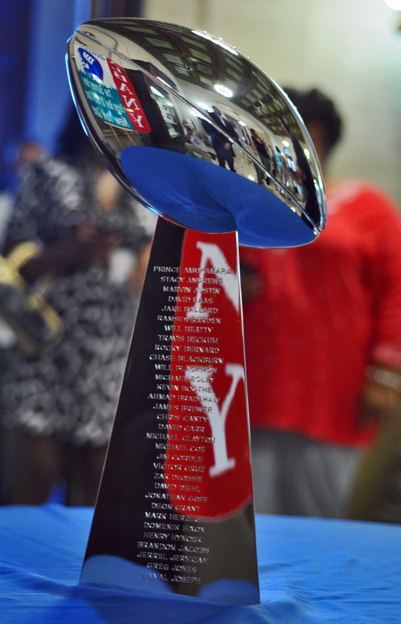 Super Bowl trophy in Albany