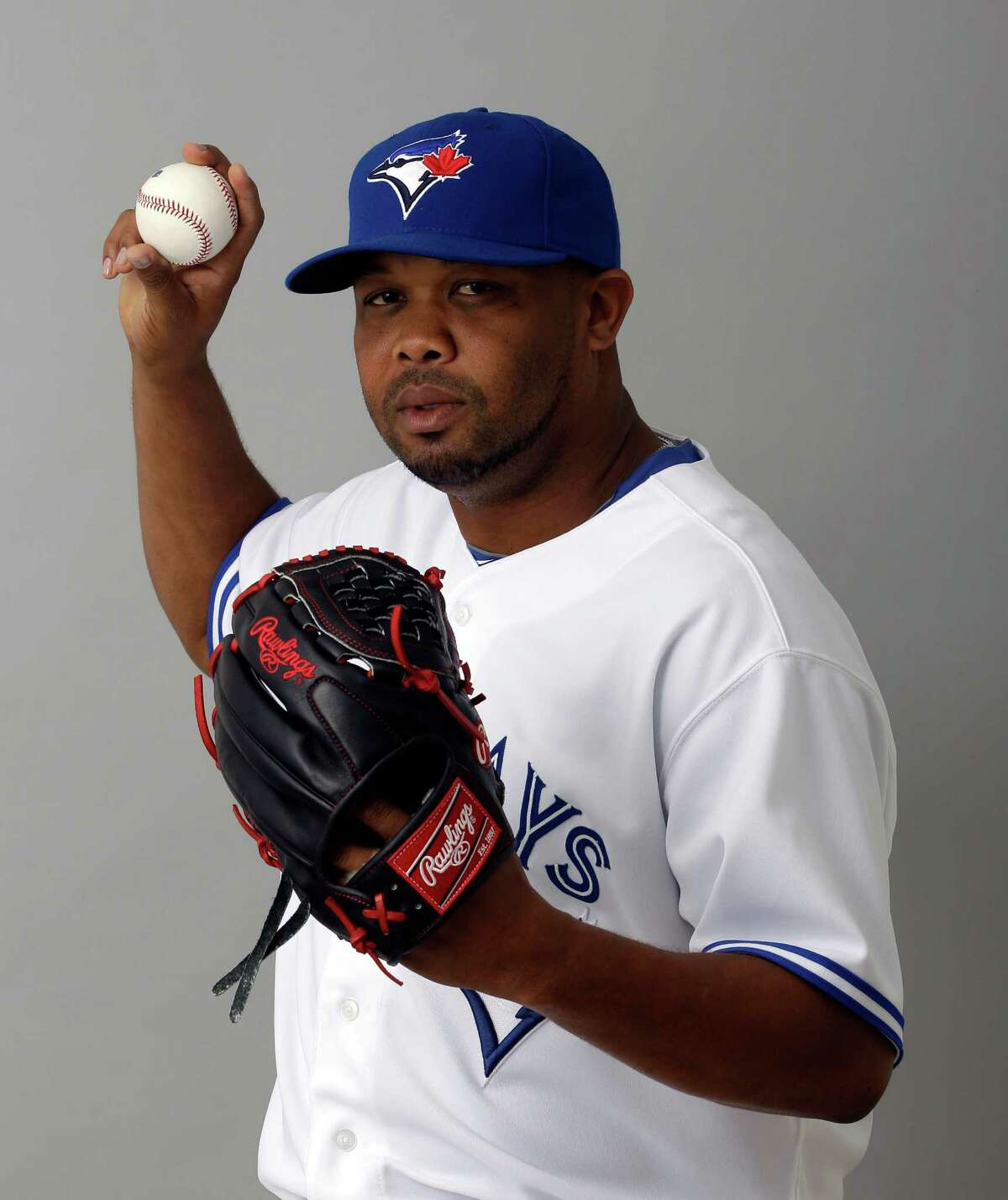 FILE - This 2012 file photo shows Francisco Cordero of the Toronto Blue Jays baseball team. The Houston Astros have acquired closer Cordero and outfielder Ben Francisco as part of a 10-player trade with Toronto. (AP Photo/Matt Slocum)