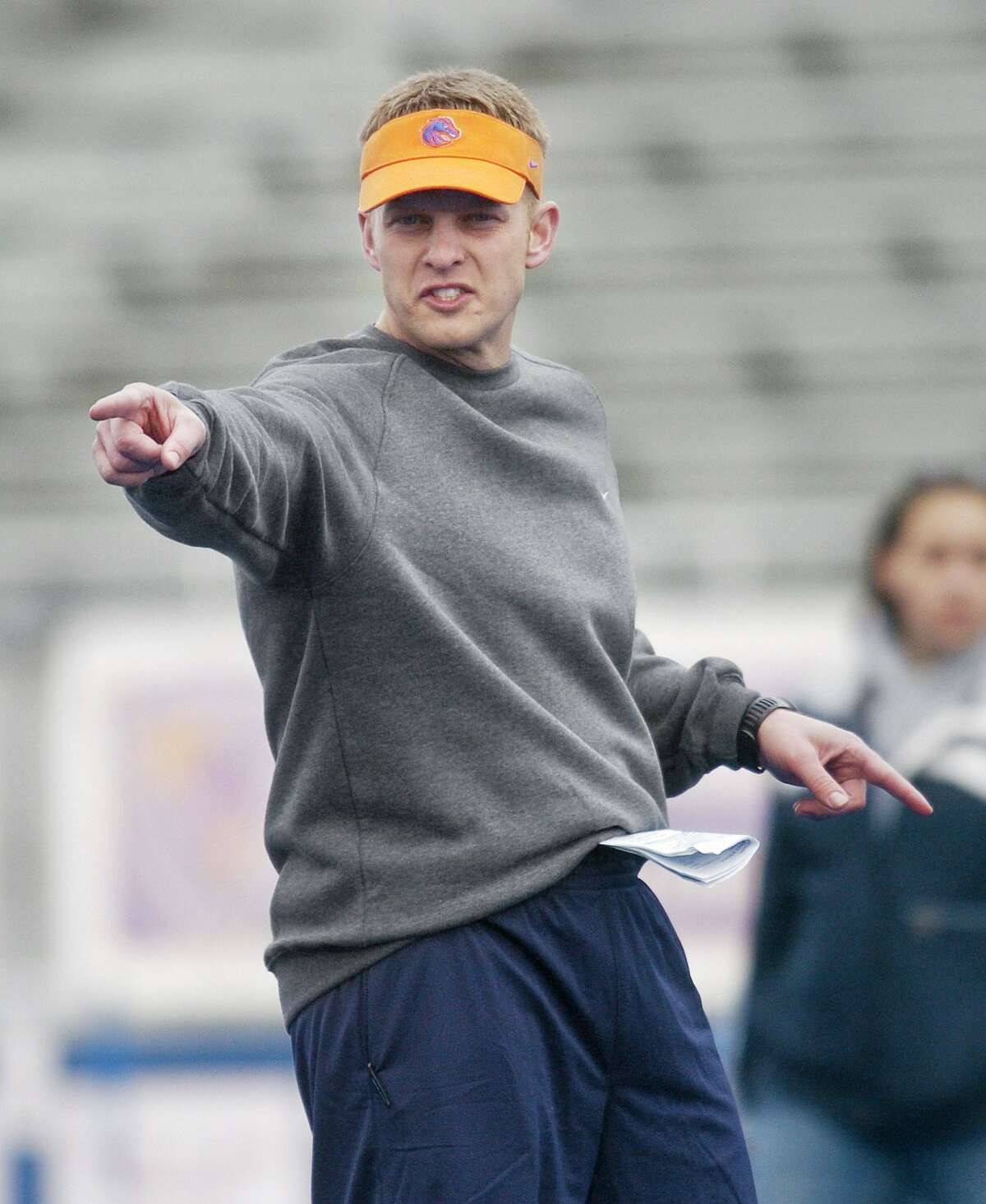 Bryan Harsin will call the plays for the first time as the Boise State offensive coordinator in today ?s first scrimmage of the Broncos ? spring practice. Harsin backed up standout BSU quarterback Bart Hendricks in the late 1990s and began coaching at BSU in 2001 as a graduate assistant. Now at age 29, Harsin is one of the youngest offensive coordinators in the country.
