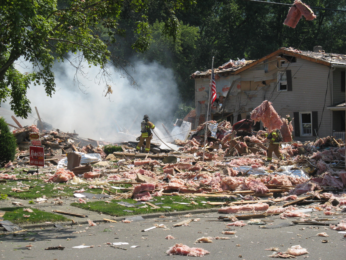 House explosion in Corning.