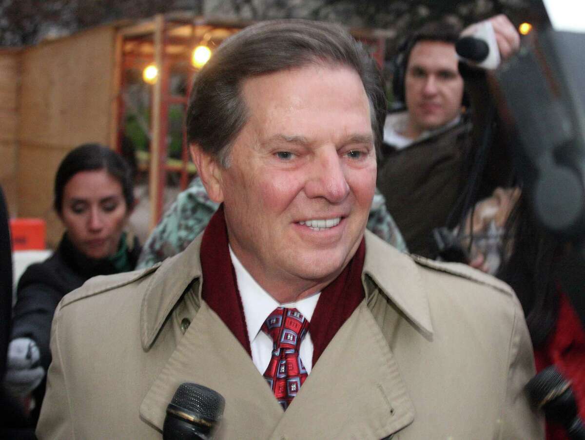 Former House Majority Leader Tom DeLay leaves the Travis Co. Jail after posting an appeals bond in Austin, Texas on Monday, Jan. 10, 2011. DeLay was sentenced to three years in prison for conspiracy to commit money laudering in a scheme to illegally funnel corporate money to Texas candidates in 2002. (AP Photo/Jack Plunkett)