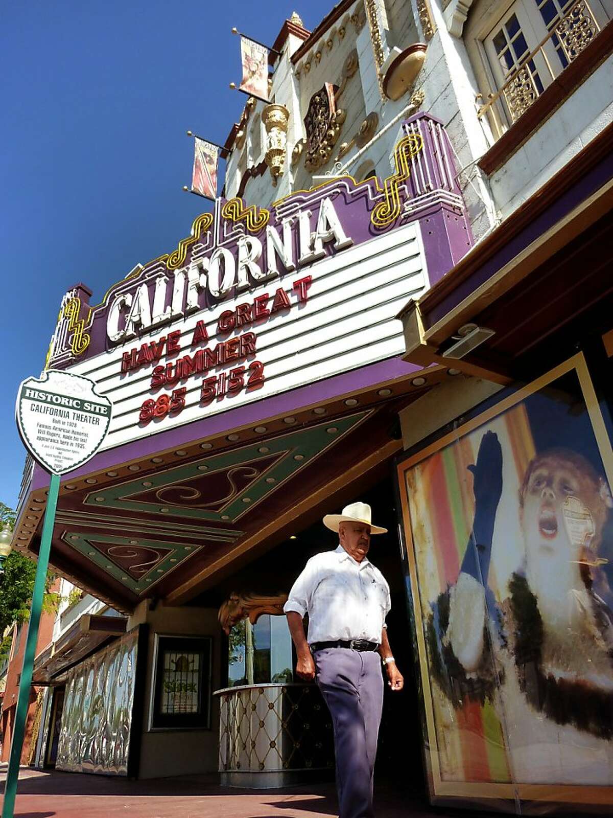 Restoring the California Theatre, built in 1928 as a vaudeville movie palace, seen here in a photo made Monday, Aug. 6, 2012, was one of the projects undertaken by the city of San Bernardino, Calif., before redevelopment agencies were shuttered across the state. The city, which filed for federal bankruptcy protection last week, says the loss of redevelopment funds make a tough financial situation worse. (AP Photo/Amy Taxin)