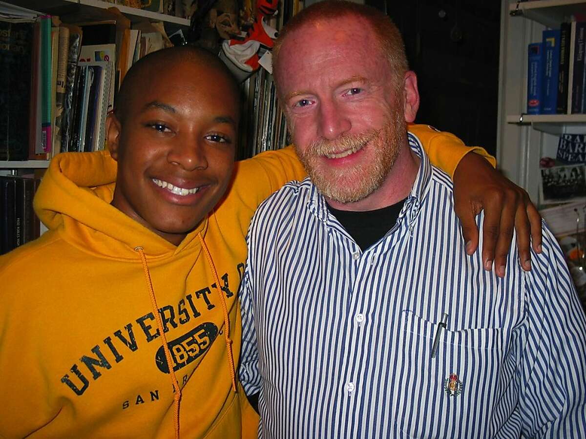 MILK02.jpg / Datebook Actor Alvin Thomas who plays Sister Boom Boom in the upcoming USF production of Execution of Justice by Emily Mann, meets the real person, Jack Fertig, in preparation for his role in the play. / The Chronicle