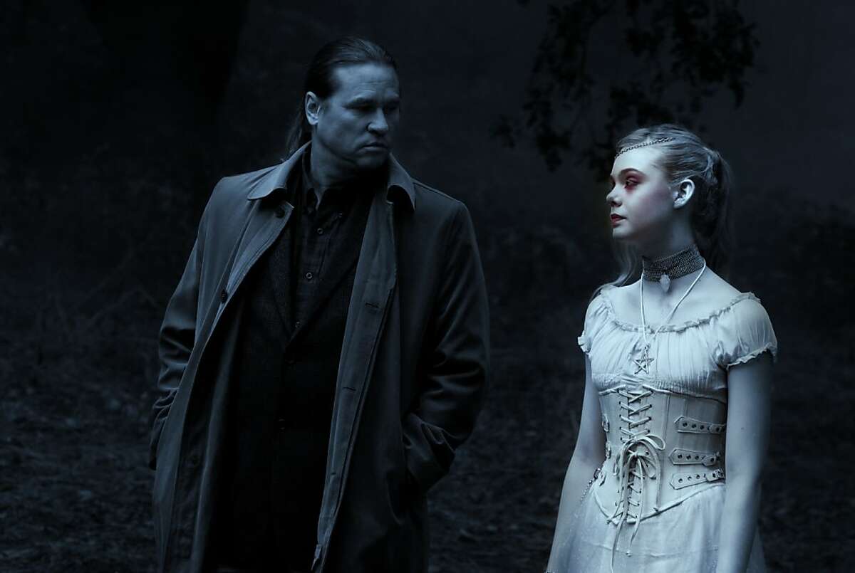 Hall Baltimore (Val Kilmer) and the ghost V (Elle Fanning) in Francis Ford Coppola's "Twixt."