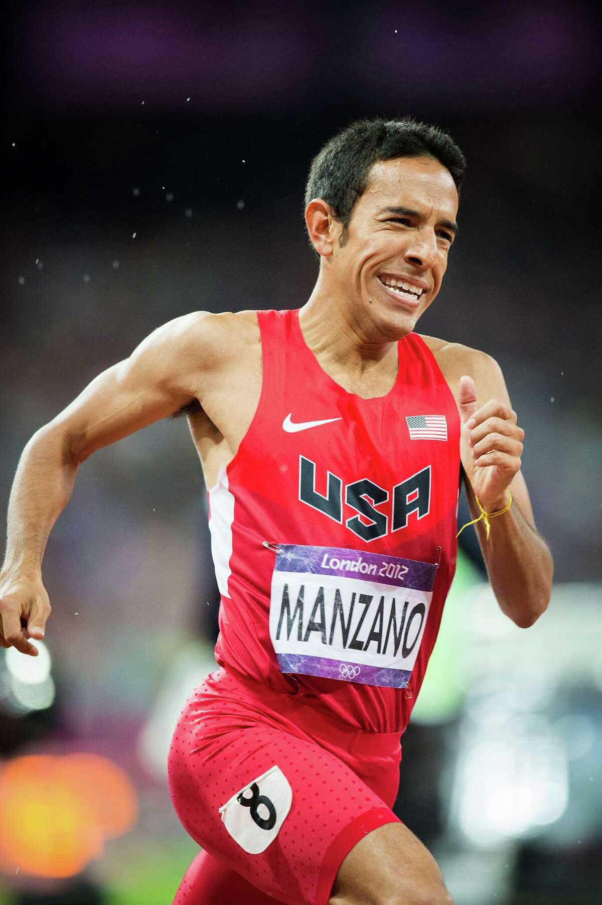 Leo Manzano of the USA runs in the men's 1,500-meters final during at the 2012 London Olympics on Tuesday, Aug. 7, 2012. Manzano, a former Texas Longhorn from Marble Falls, took the silver medal in the event. It was the first medal won by the USA in the event in 44 years. The last medal was won by Jim Ryun took the silver at the Mexico City Games in 1968.