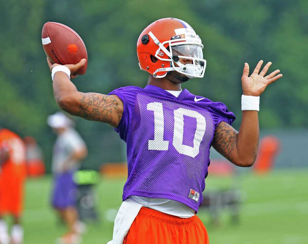 Clemson quarterback Tajh Boyd, pictured throwing a pass in practice, will try to improve on last season’s rough finish.