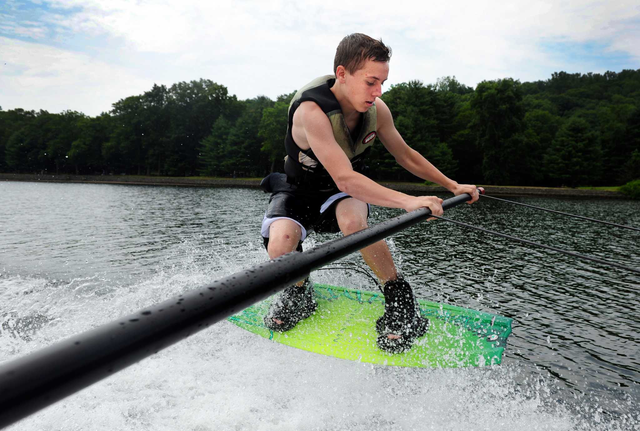 The Housatonic is heaven for water-ski instructor
