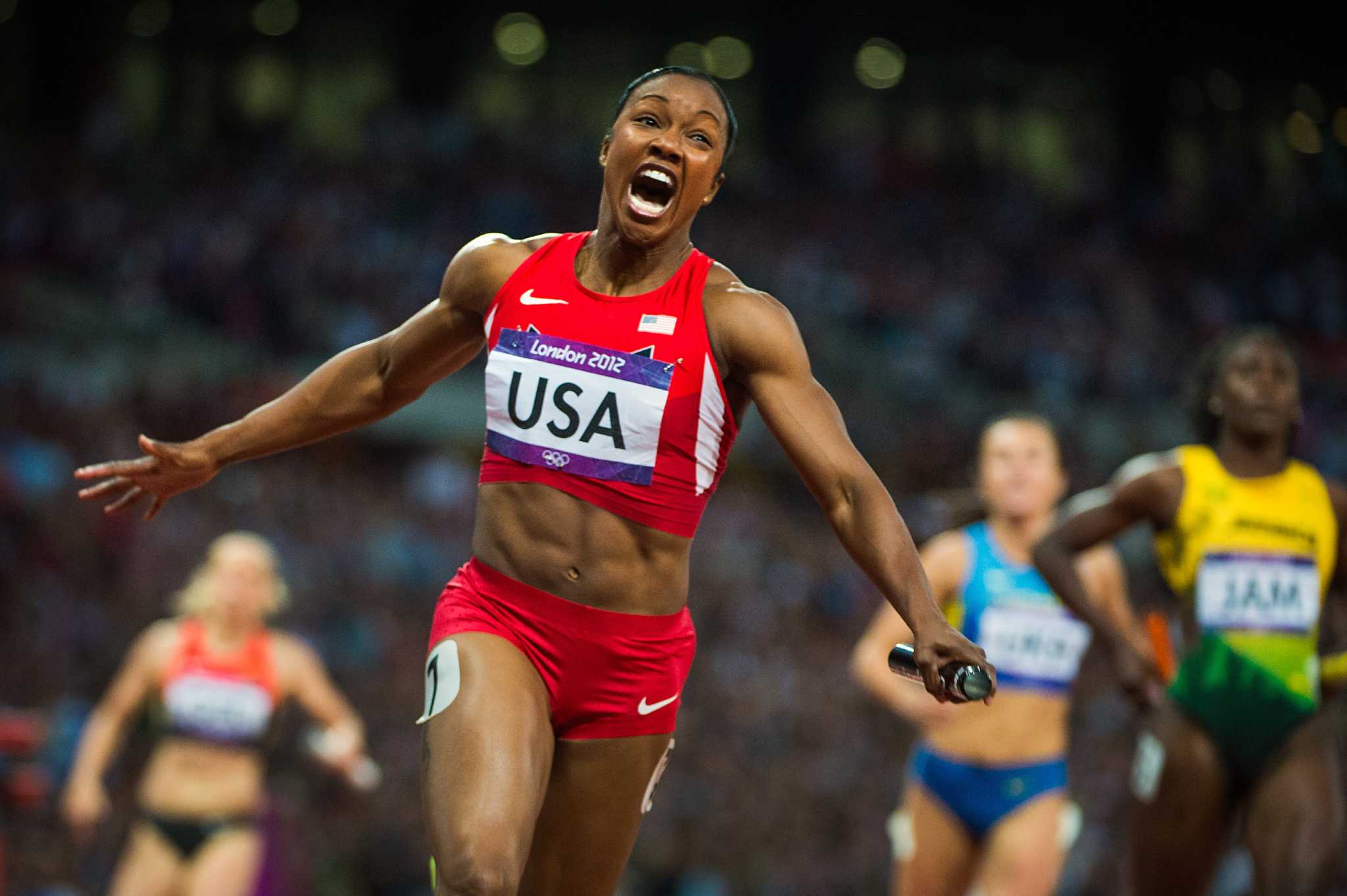 Americans Set World Record In Womens 400 Meter Relay 