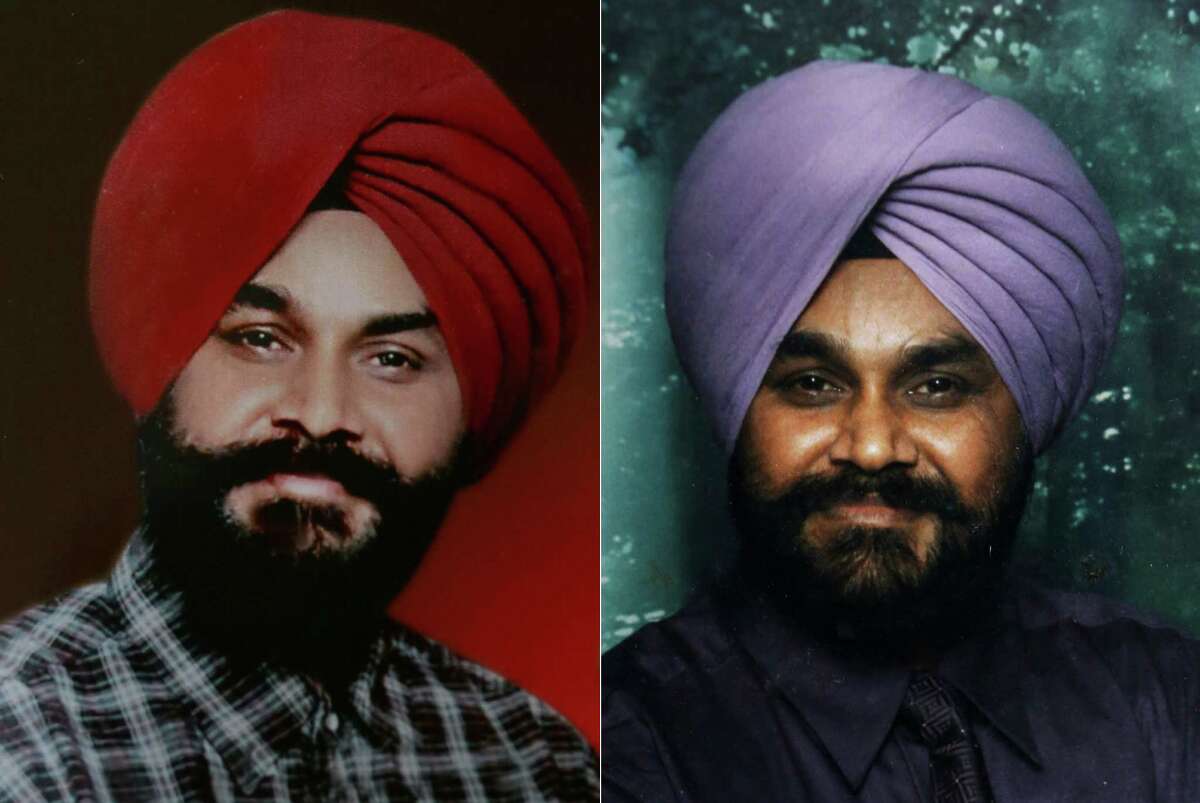 In this undated combo photo composed of two images provided by the family, Indian Ranjit Singh, right, and Sita Singh who were killed in the shooting attack at a Sikh temple in Wisconsin are seen. The Indian born brothers were both killed in the shooting attack Sunday. (AP Photo)