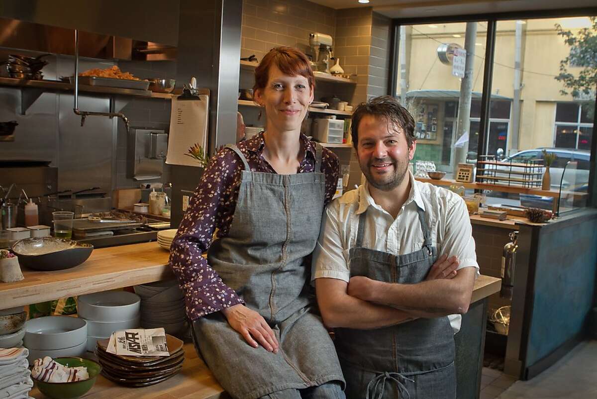 Owner/chef husband and wife team Stuart Brioza and Nicole Krasinski in the kitchen of State Bird Provisions in San Francisco, Calif., on Saturday, February 25th, 2012.