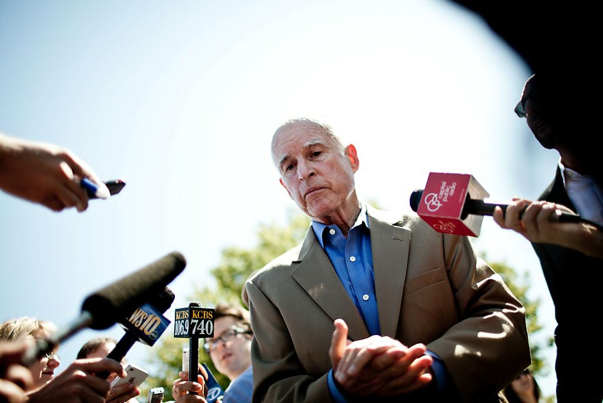 Jerry Brown pushes measure raising taxes