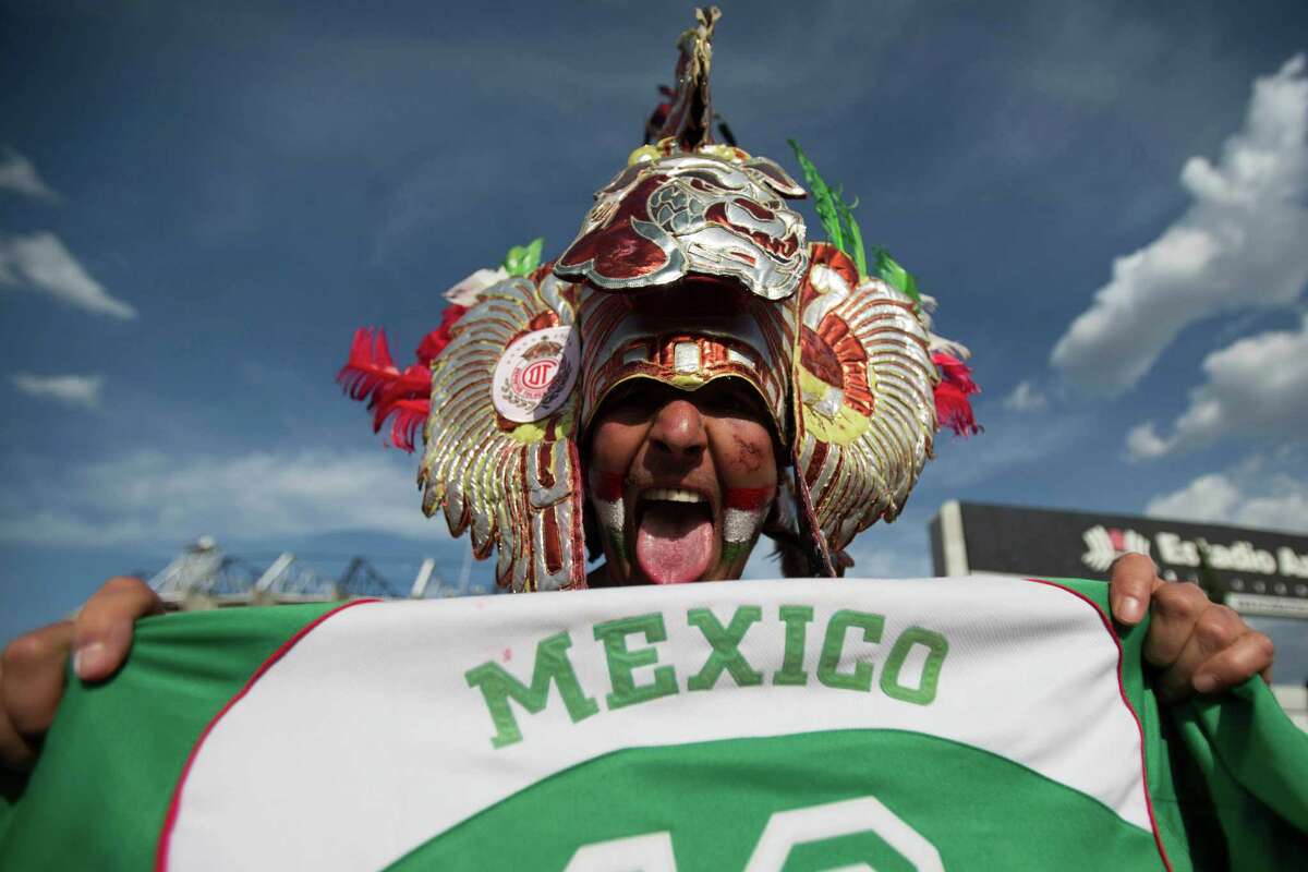 MEXICO CITY, MEXICO - AUGUST 15: A fan of Mexico arrives at the stadium before a match against the United States during a FIFA friendly match between Mexico and US at Azteca Stadium on August 15, 2012 in Mexico City, Mexico.
