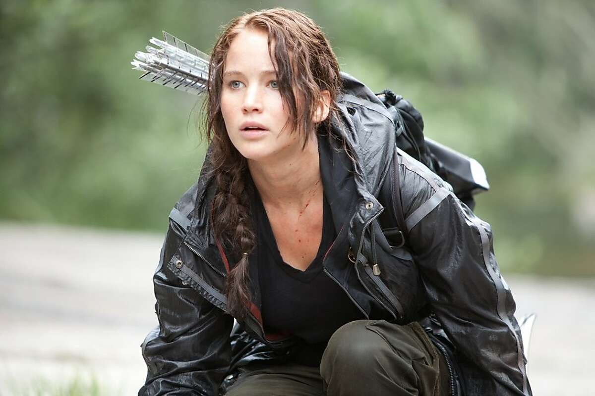 Jennifer Lawrence in the Hunger Games movie.