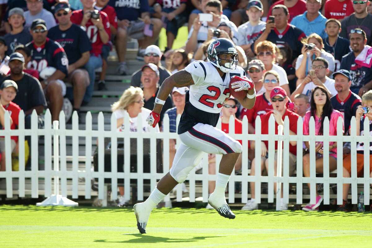 Running back Arian Foster and the Texans experience a different world from training camps of a generation ago that were harsh and punished players.