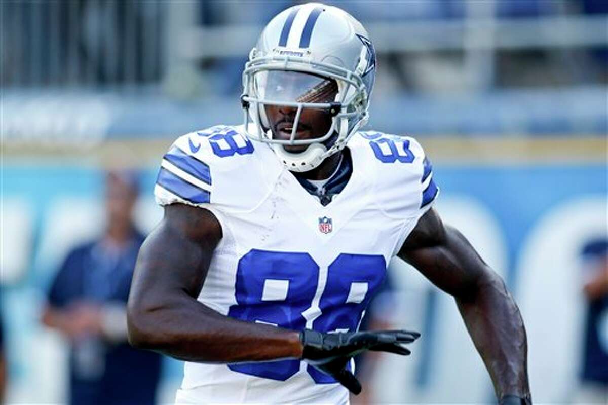 Dallas Cowboys wide receiver Dez Bryant warms up prior to the start of a NFL preseason football game against the San Diego Chargers Saturday, Aug. 18, 2012 in San Diego.