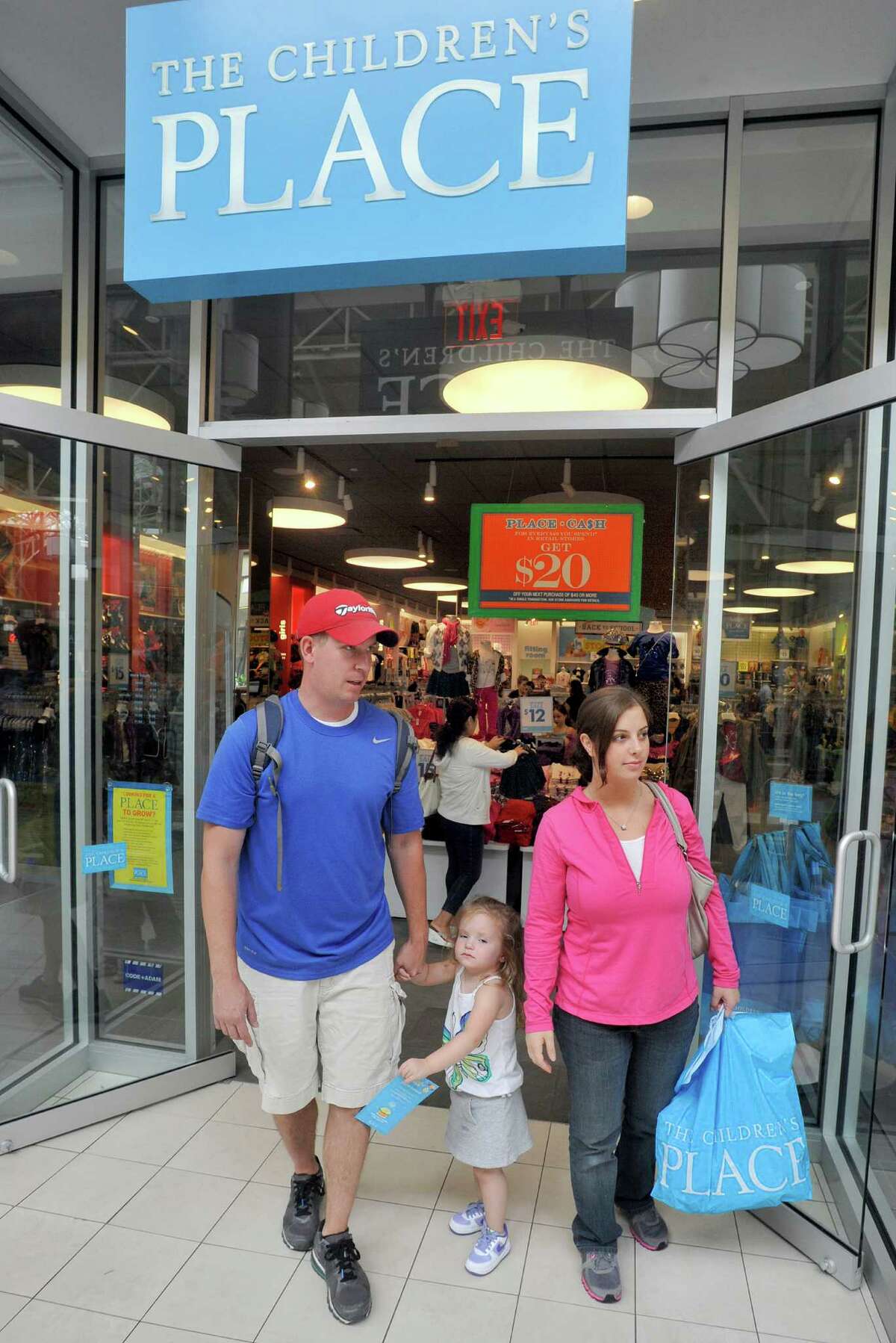 Area residents shop for back-to-school cloths at the Danbury Fair mall on the first day of tax-free week Sunday, Aug. 19, 2012.