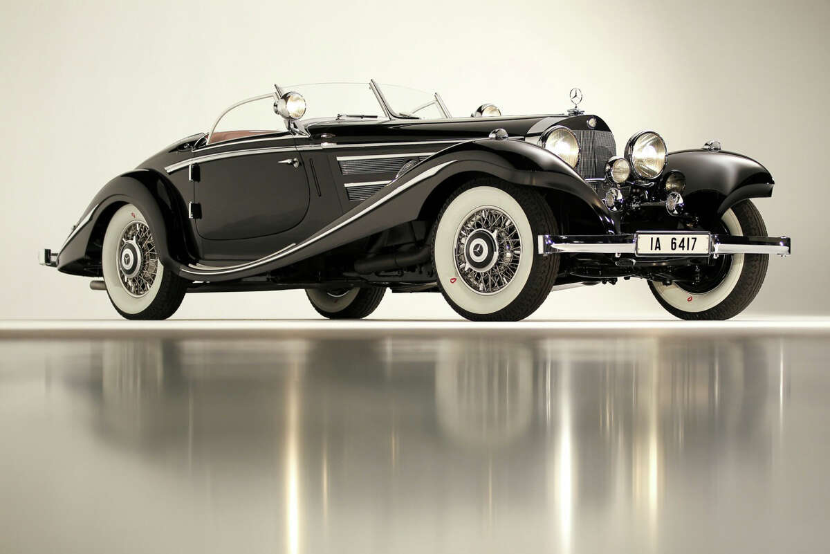 After four decades in storage in Greenwich, and roughly 20 years after its rediscovery, the 1936 Mercedes-Benz 540K Special Roadster will be auctioned off following the prestigious Pebble Beach Concours díElegance car show Sunday, Aug. 19, 2012, in California. One of roughly a dozen left in the world, the vehicle is considered a triumph of automotive perfection. (Mathieu Heurtault, Gooding & Co. / June 13, 2012)
