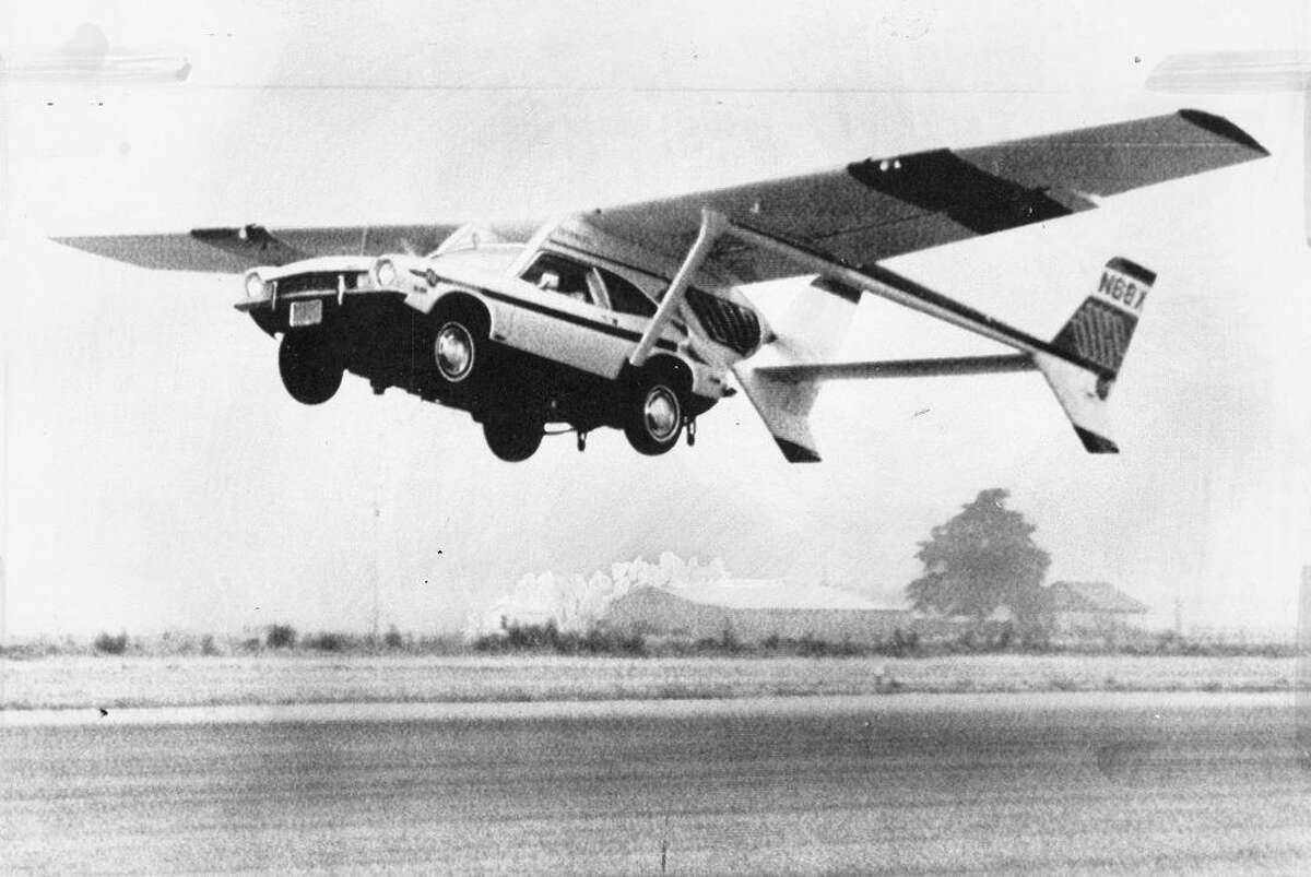 Sept. 12, 1973: This is the AVE Mizar, an early 1970s attempt to strap a Ford Pinto to an aircraft. Sorry to start this gallery with a downer -- the Flying Pinto program ended when this experimental plane crashed, killing two. (Associated Press)