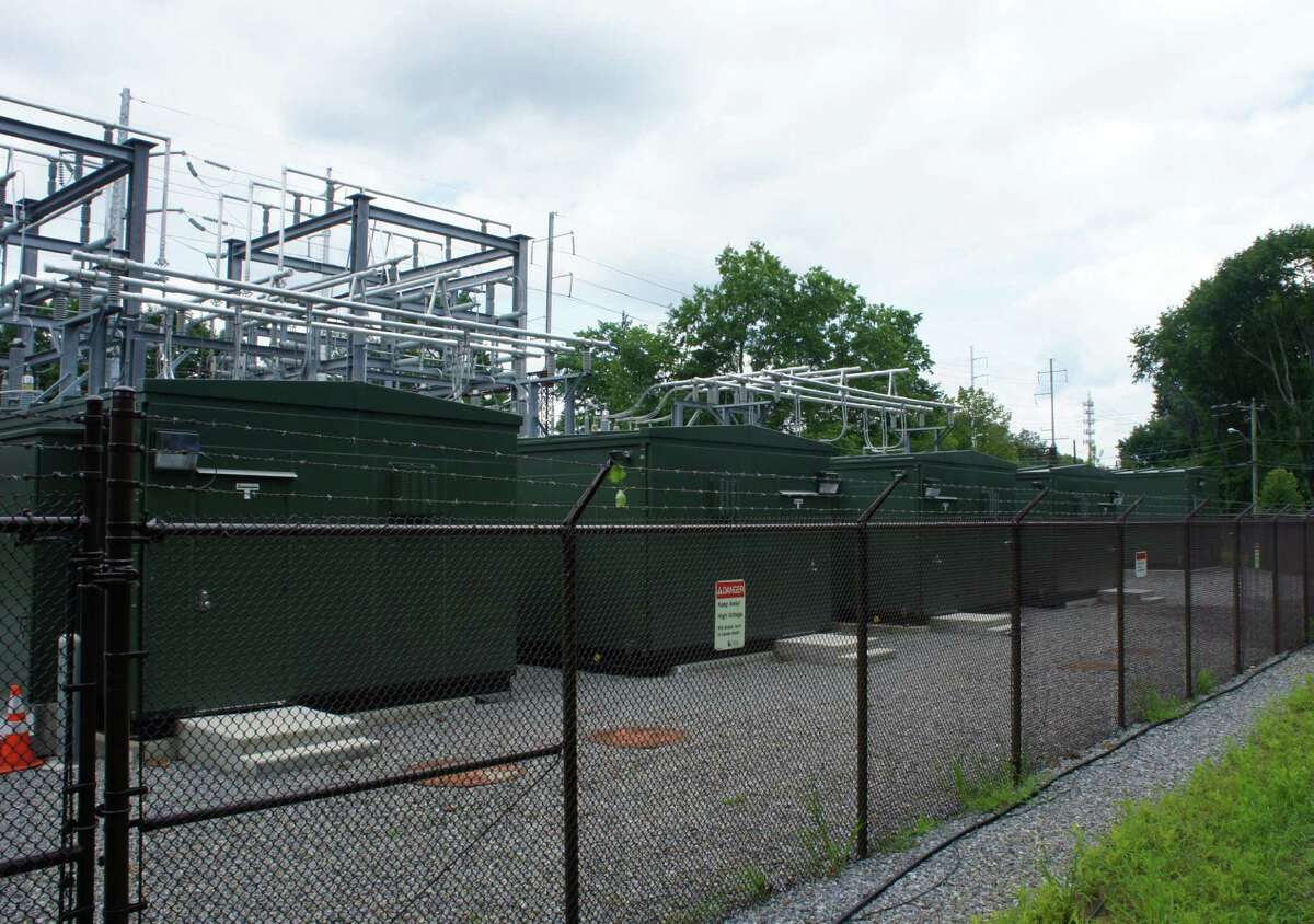 A view of CL&P's new substation on New Creek Road.