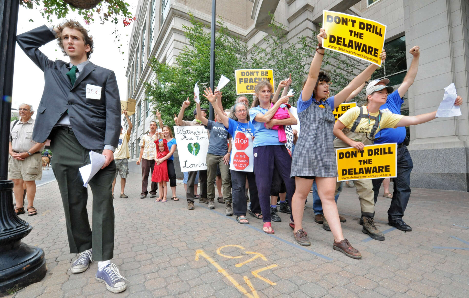 Hundreds march in opposition to fracking