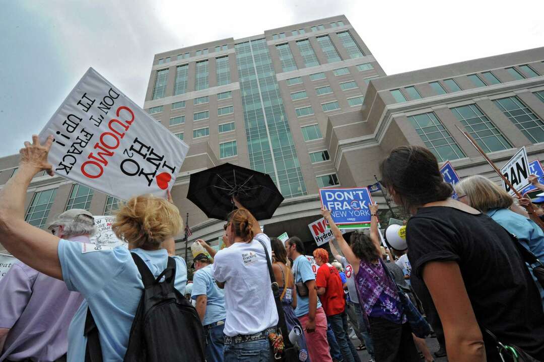 Hundreds march in opposition to fracking