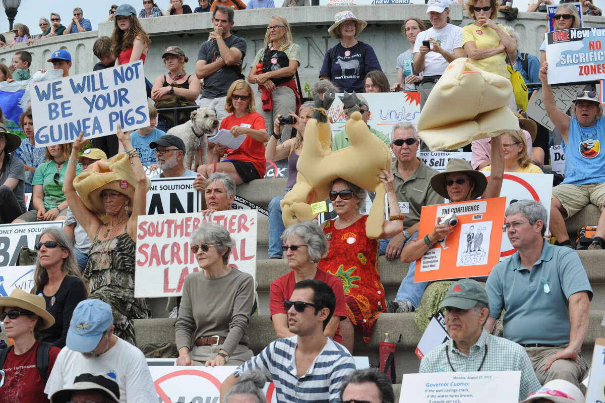 Hundreds march in opposition to fracking
