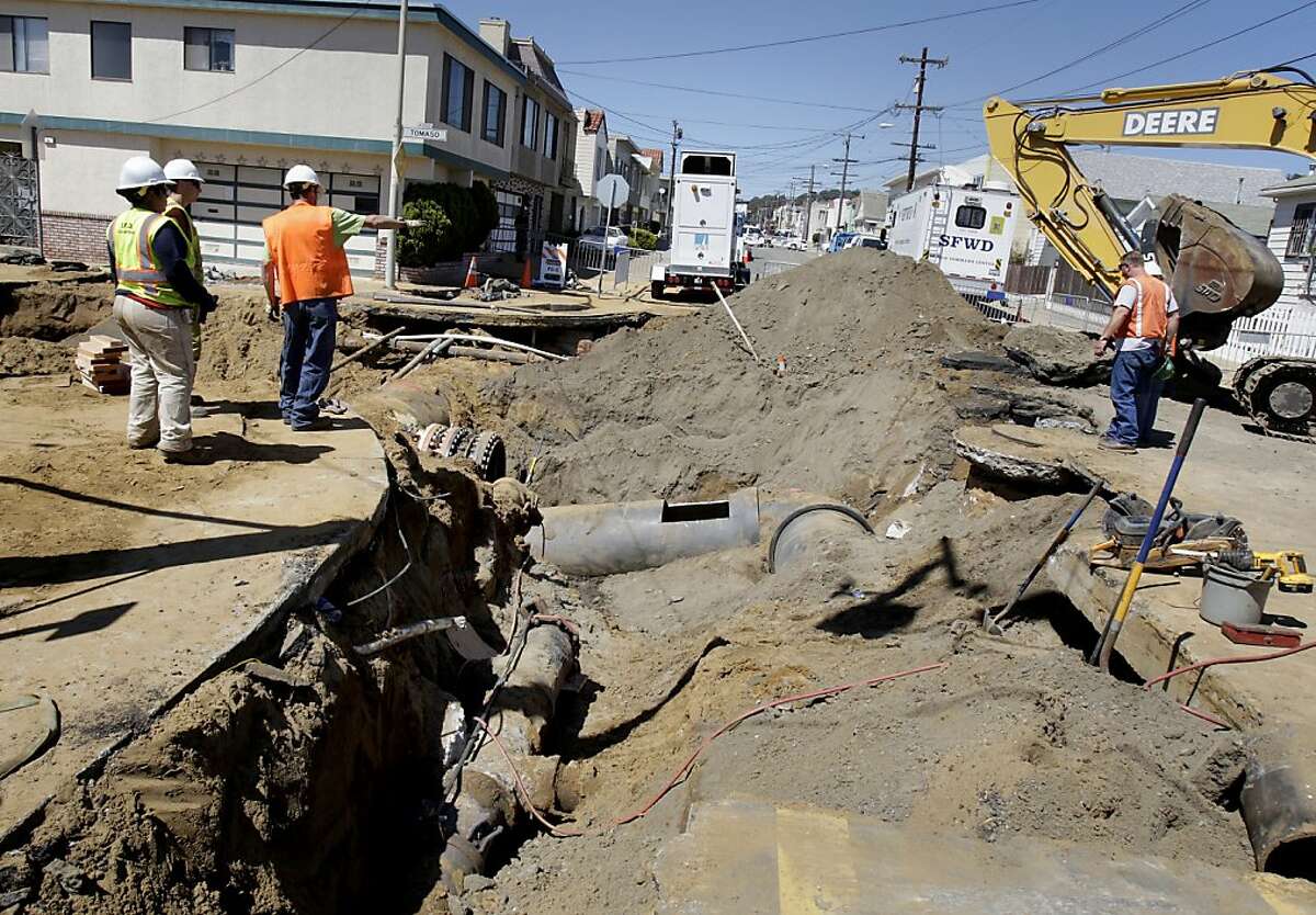 Visitacion Valley sinkhole cleanup begins
