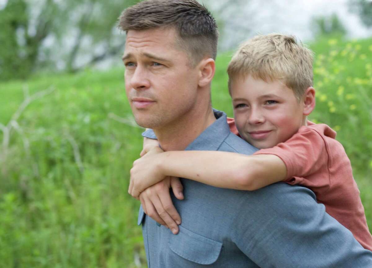 Brad Pitt stars as a strict father who ultimately does love his sons in The Tree of Life.