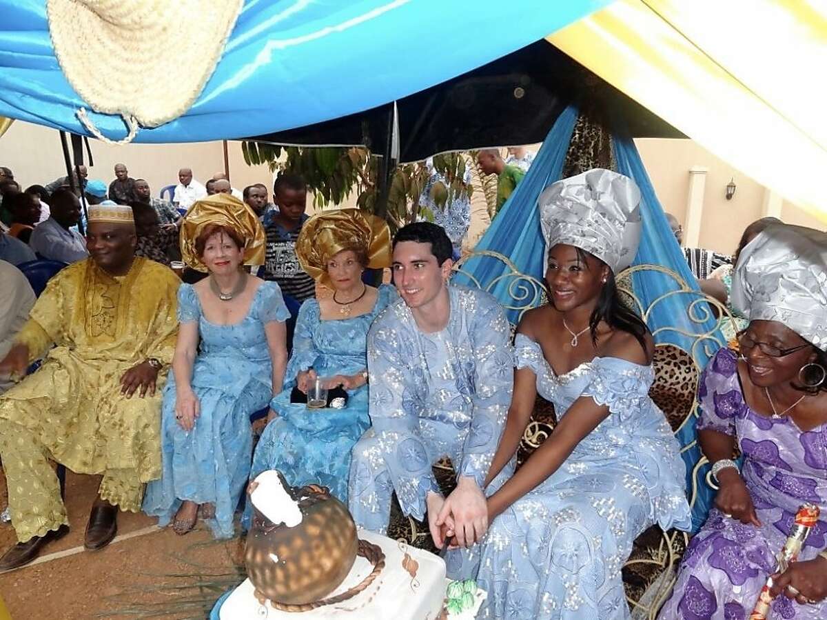 Images from the wedding ceremony of Mike Silva, 28, and former Stanford and U.S. Olympic volleyball player Ogonna Nnamani in Nigeria.