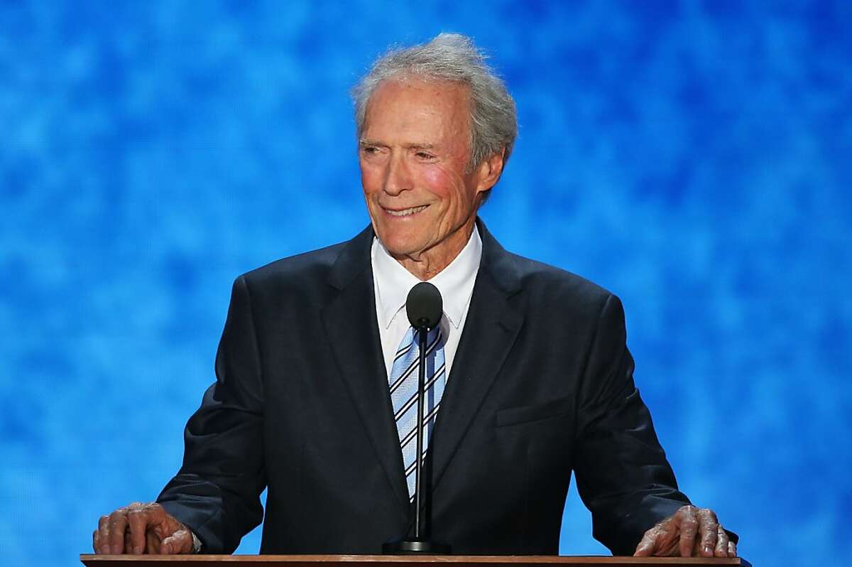 TAMPA, FL - AUGUST 30: Actor Clint Eastwood speaks during the final day of the Republican National Convention at the Tampa Bay Times Forum on August 30, 2012 in Tampa, Florida. Former Massachusetts Gov. Mitt Romney was nominated as the Republican presidential candidate during the RNC which will conclude today.