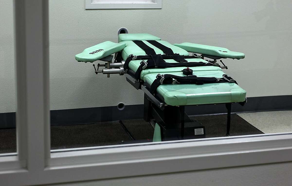 This injection table, with straps, would be used for the exectuion of a condemned prisoner. Officials from San Quentin State Prison display the newly completed Lethal Injection Facility, on Tuesday Sept. 21, 2010 in San Quentin, Calif.