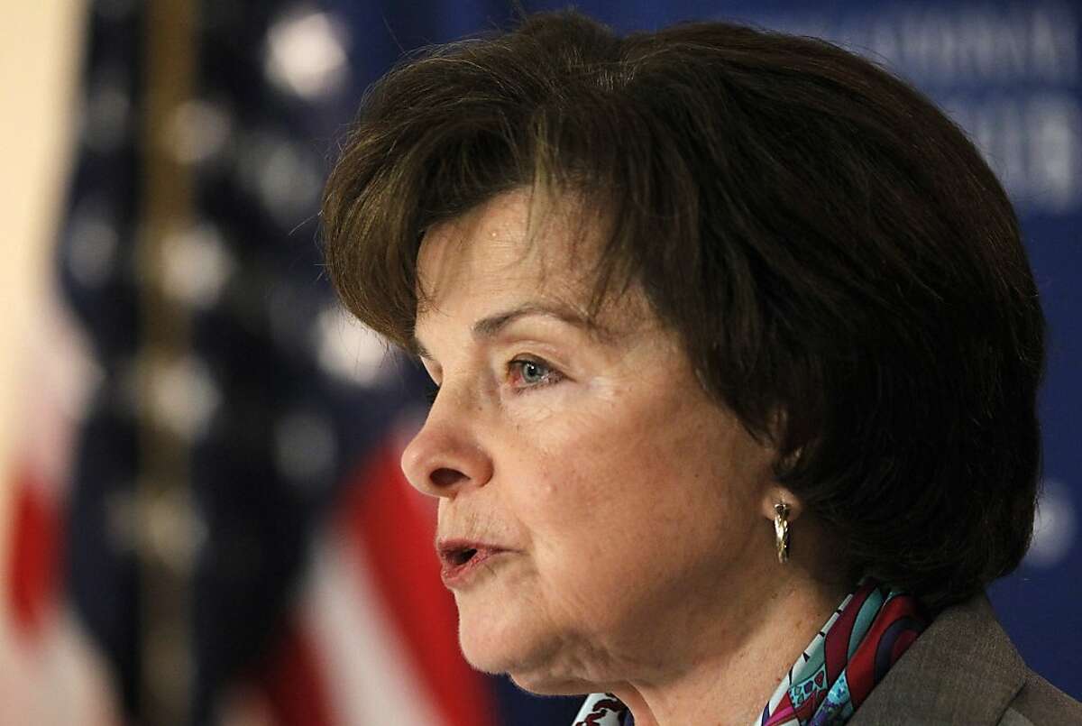 Sen. Dianne Feinstein, D-Calif., speaks during a news conference at the National Press Club in Washington, July 19, 2011, to announce plans to repeal the Defense of Marriage Act (DOMA).