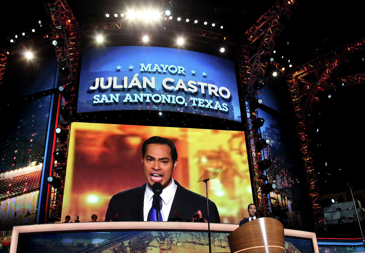 Mayor Julian Castro delivers the keynote address on the first night of the Democratic National Convention at Time Warner Cable Arena in Charlotte, NC on Tuesday, Sept. 4, 2012.