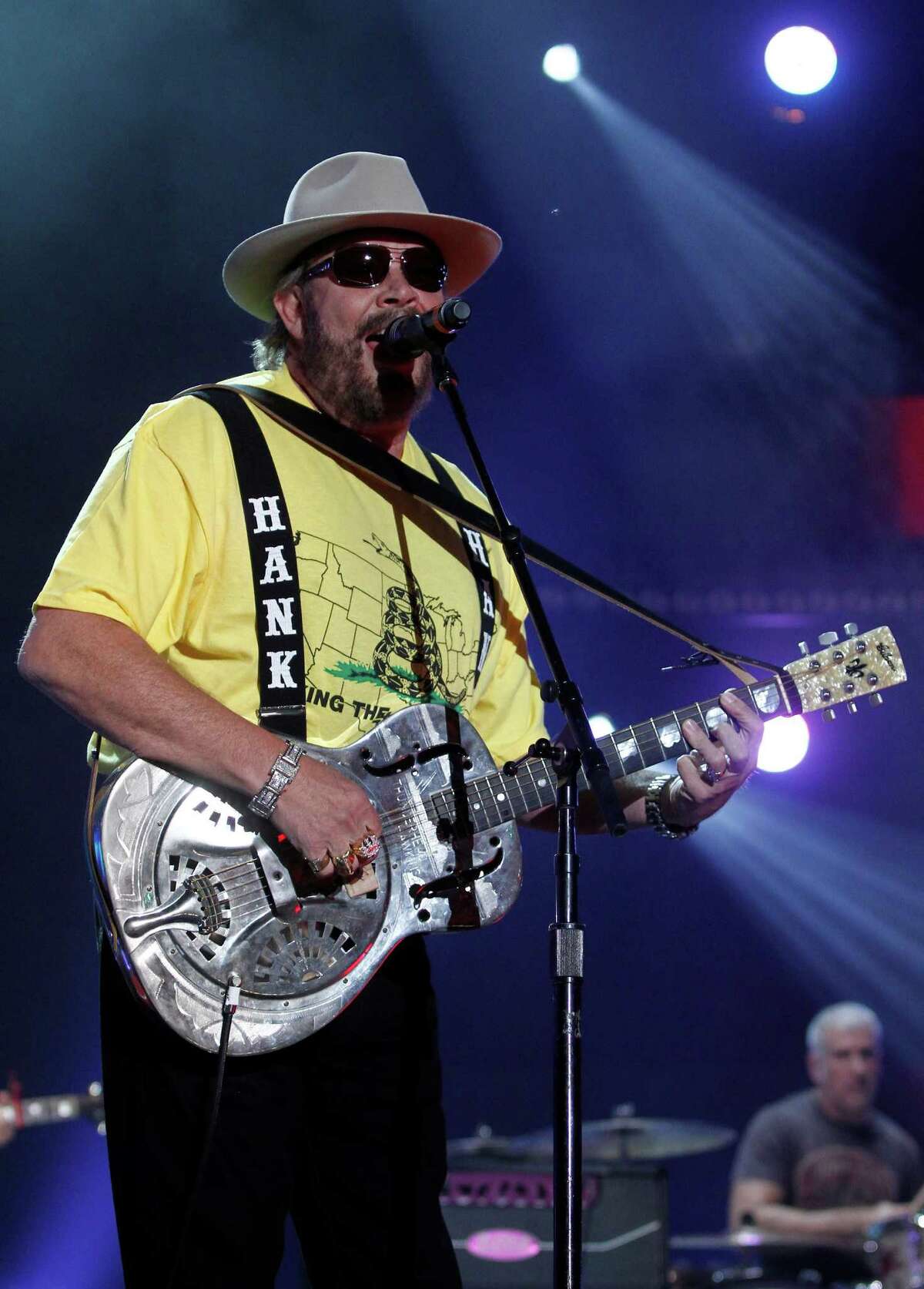 Hank Williams Jr. performs at the 2012 CMT Festival on Friday, June 8, 2012 in Nashville, Tenn. (Photo by Wade Payne/Invision/AP)