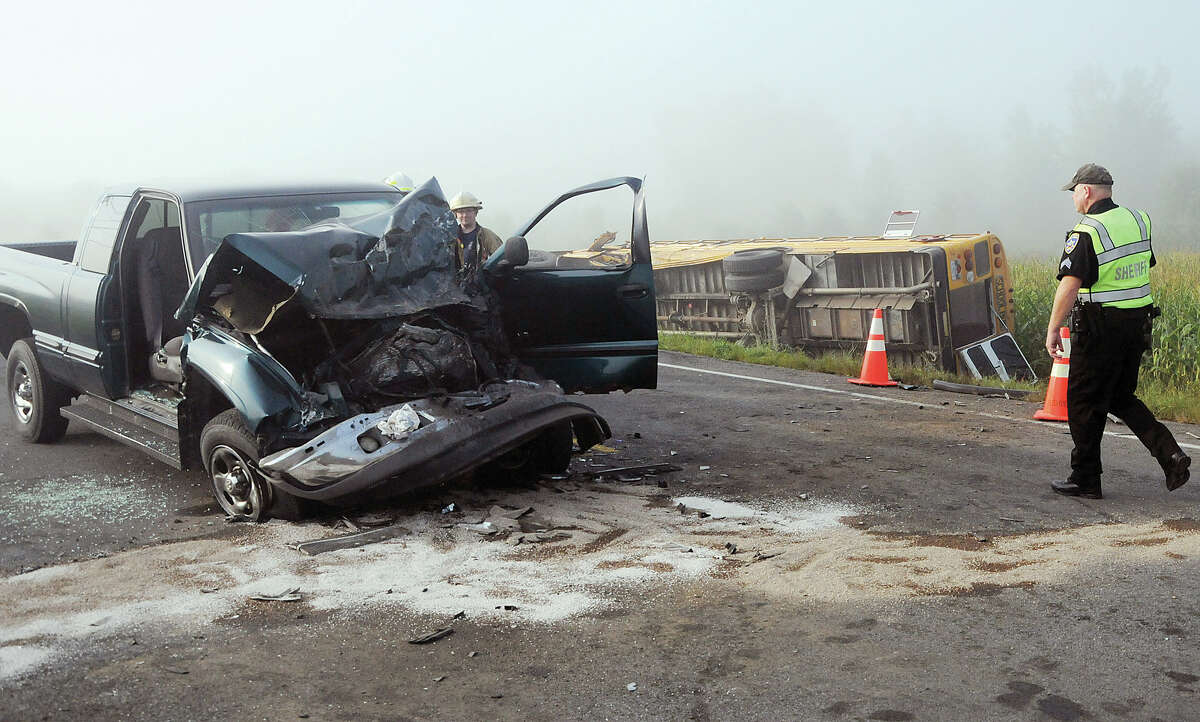 5 Students Hurt When School Bus Overturns