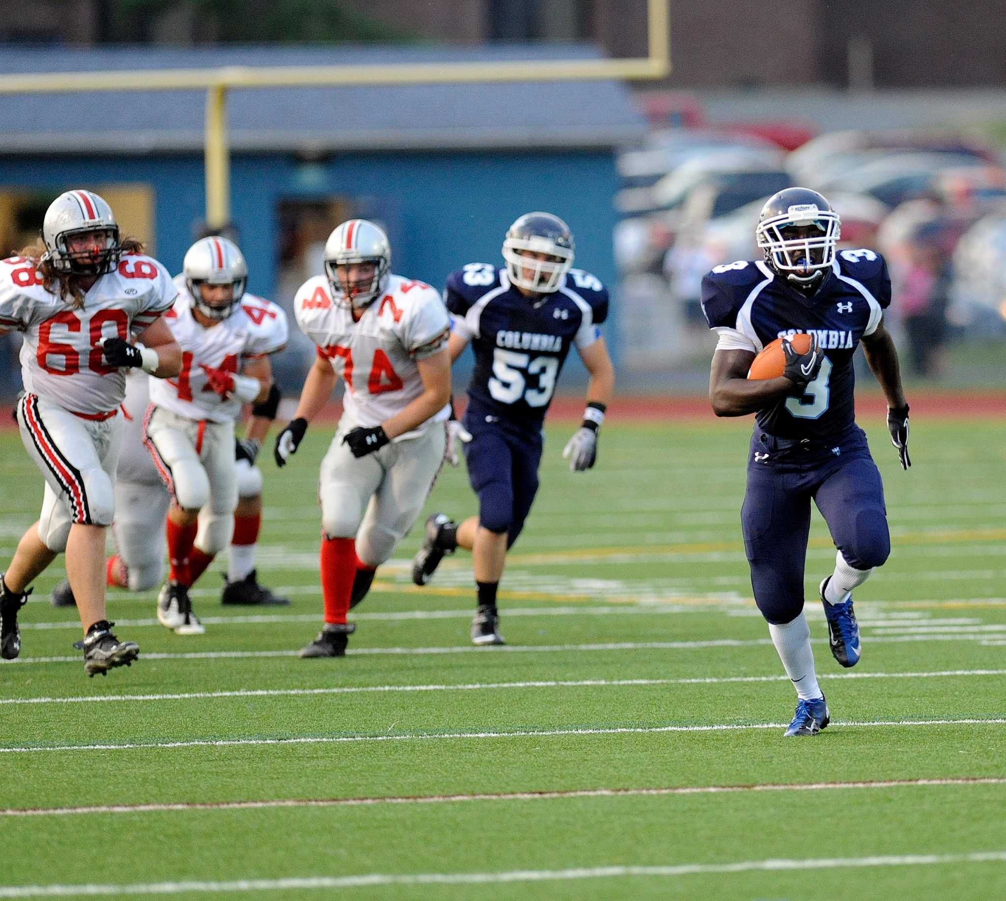 Columbia runs to win