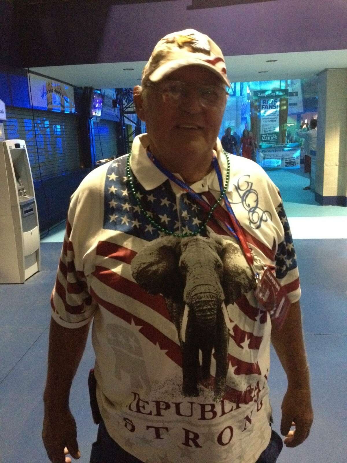 Lee Anderson of McAlester, Okla., is fashionably dressed for the big party.