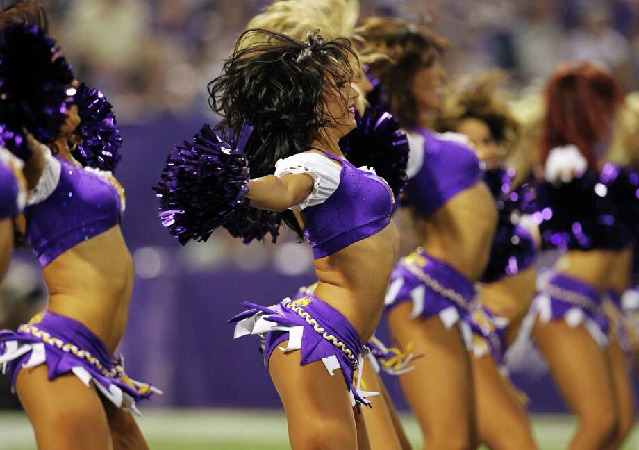 The Minnesota Vikings cheerleaders shown during an NFL... 