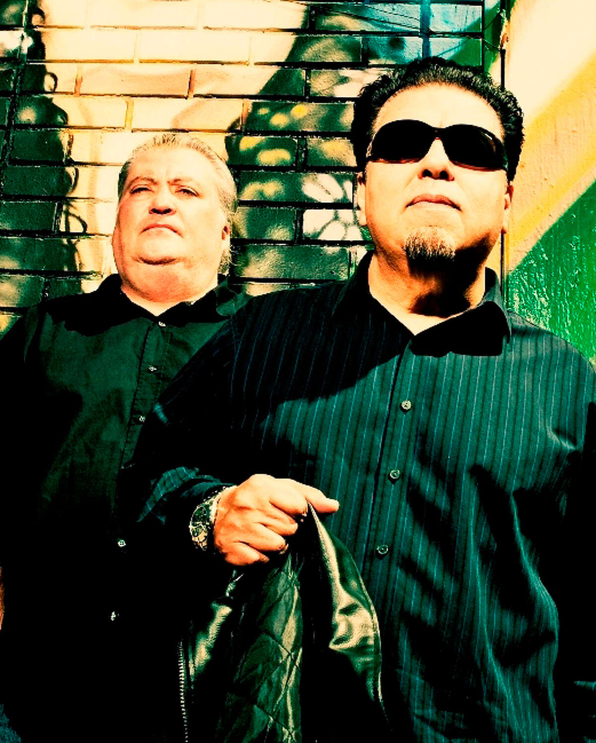 David Hidalgo and César Rosas of Los Lobos are part of the Latino roots-rock supergroup Los Super Seven.