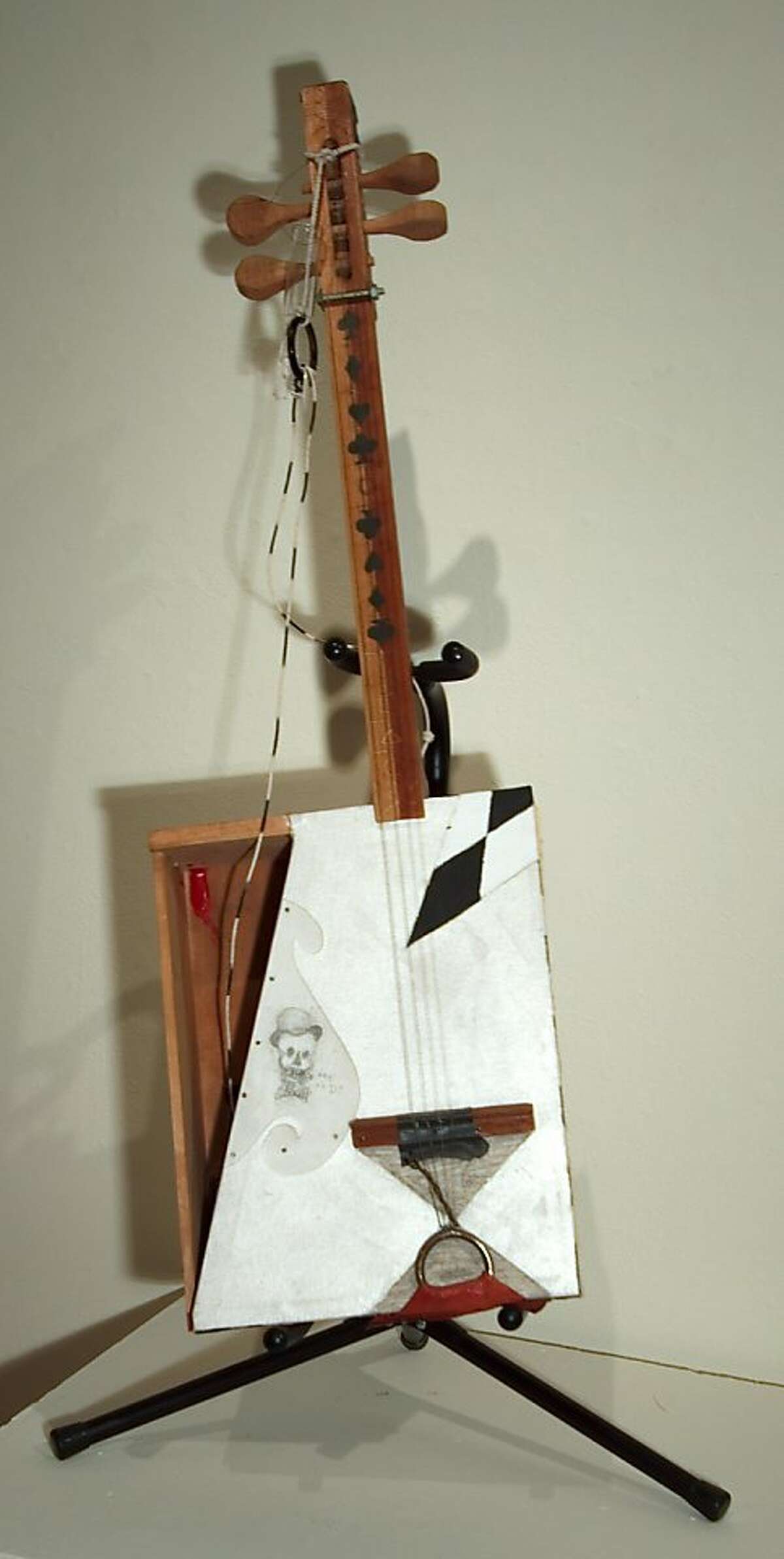 William T. Wiley's "Banjo for J. B.," 1985 mixed media and wood construction